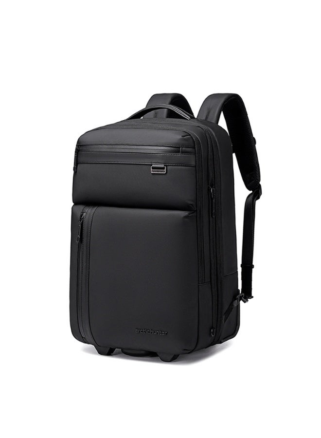 أركتيك هانتر LG00860 حقيبة ظهر اركتيك هانتر ذات العجلات رفيق سفر متعدد الاستخدامات ومتين، تتميز بمقبض قابل للسحب، وعجلات دوارة سلسة، وحجرات متعددة للكمبيوتر المحمول وأغراضك الأساسية. مثالية لرحلات العمل والتنقلات اليومية.-اسود - Image 2