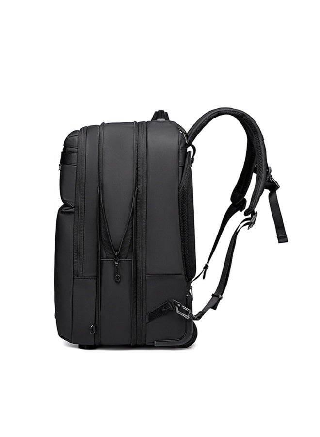 أركتيك هانتر LG00860 حقيبة ظهر اركتيك هانتر ذات العجلات رفيق سفر متعدد الاستخدامات ومتين، تتميز بمقبض قابل للسحب، وعجلات دوارة سلسة، وحجرات متعددة للكمبيوتر المحمول وأغراضك الأساسية. مثالية لرحلات العمل والتنقلات اليومية.-اسود - Image 3