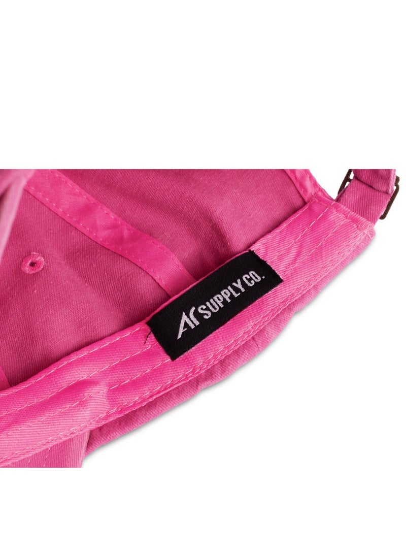 ايه ار سابلاي Ar Washed Cap من Arij Bags | كاب كاجوال للجنسين، قطن مغسول بملمس ناعم، قابل للتهوية، خفيف، حزام قابل للتعديل للاستخدام اليومي (فوشيا) - Image 5