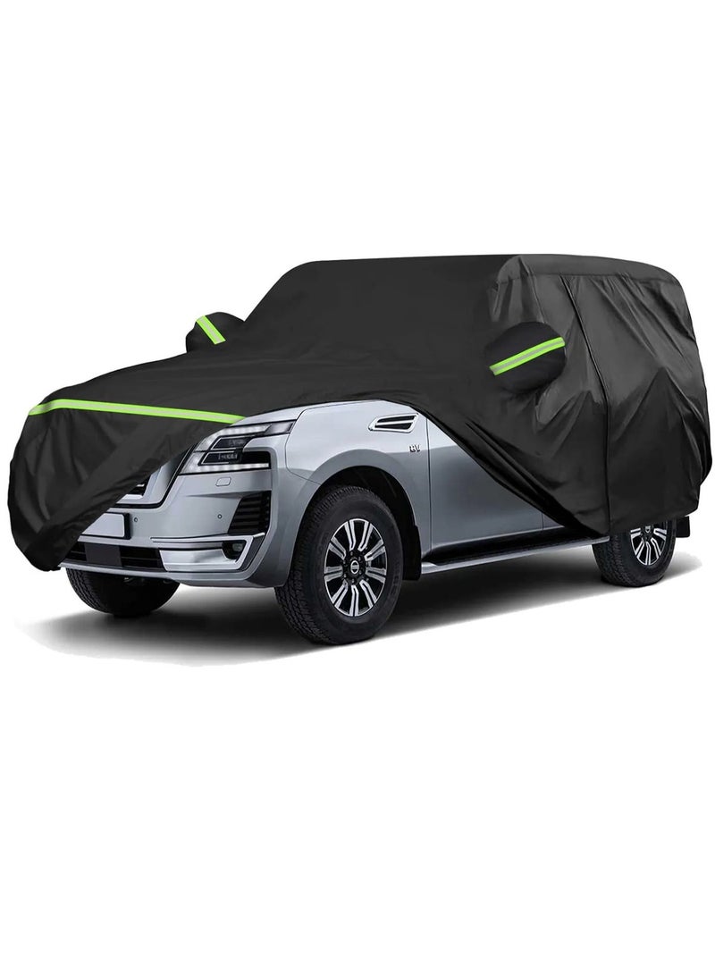 Zipporah All Weather Protection Car Cover for Nissan Patrol 2004-2025, 6 Layers Waterproof Coating with Reflectors, Soft Interior Lint Layer, Security Lock, Straps, Clips and Zipper - Image 1