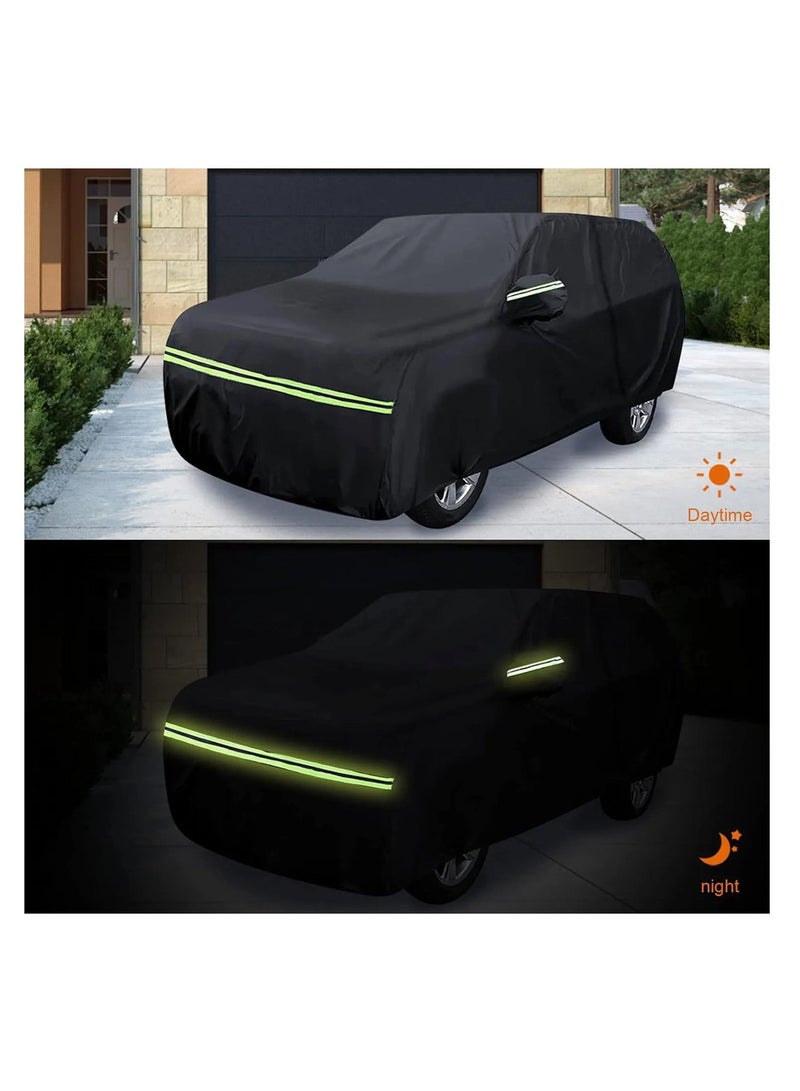 Zipporah All Weather Protection Car Cover for Nissan Patrol 2004-2025, 6 Layers Waterproof Coating with Reflectors, Soft Interior Lint Layer, Security Lock, Straps, Clips and Zipper - Image 4