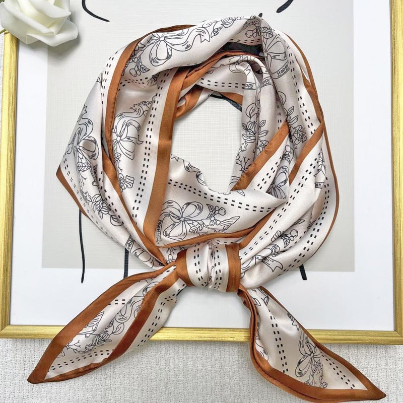 Julunar Hair Scarf for Women Silky Long Neck Head Scarves Purse Bag Scarfs for Handbag Satin Headscarf - Image 4