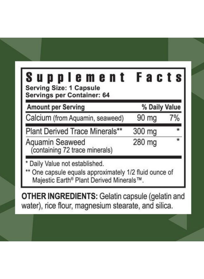 يونغيفيتي كبسولات Youngevity Ultimate Mineral Caps™ - أكثر من 70 معدنًا أساسيًا من مجموعة كاملة من المعادن النادرة - غنية بالعناصر الغذائية، مشتقة من الأعشاب البحرية الدبالية والأكوامين (64 كبسولة)  - Image 2
