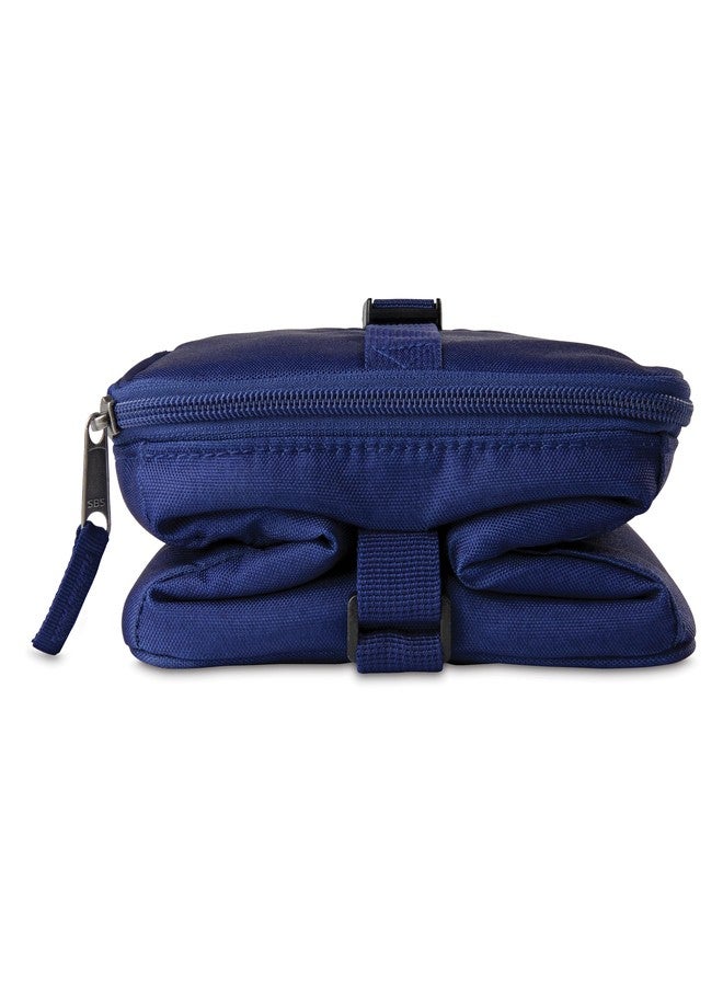 PackIt Freezable Essential Cooler, True Blue, Built with ECOFREEZE Technology, Fully Freezable, Collapsible, Reusable, With Adjustable Crossbody Strap, Top Clip Handle, Designed for Fresh Office - Image 4