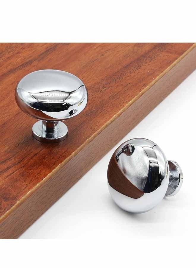 4Pack Polished Chrome Cabinet Knobs Round Kitchen Cabinet Door Knobs Drawer Knobs Round Drawer Handles for Bathroom Closet Dresser - Image 3