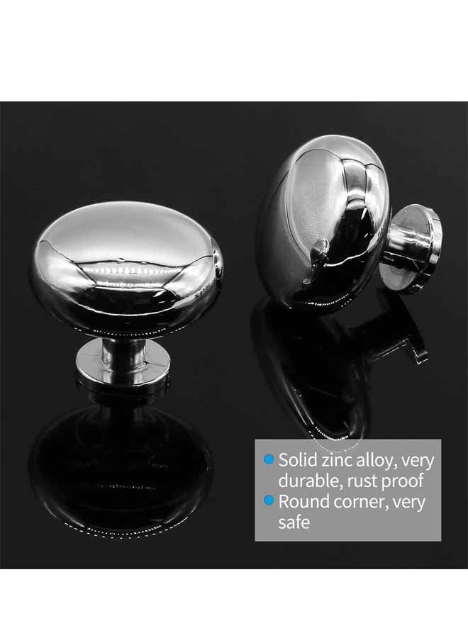 4Pack Polished Chrome Cabinet Knobs Round Kitchen Cabinet Door Knobs Drawer Knobs Round Drawer Handles for Bathroom Closet Dresser - Image 4