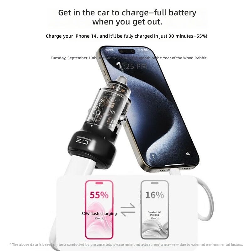 BASA Car Charger 48W Super Fast Charging, USB Adapter for Apple & Android - Image 5