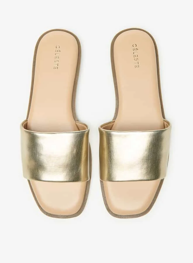 سيليست Women's Solid Slip-On Slides