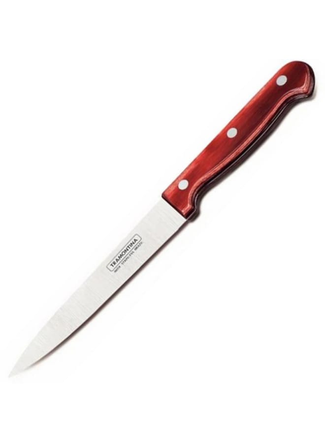 TRAMONTINA TRAMONTINA Knife, Professional Chef Knife with Wooden Handle, 6-Inch Stainless Steel Blade, Red Handle, Durable Kitchen Knife for Precise Cutting, Ideal for Home and Commercial Use  - Image 2