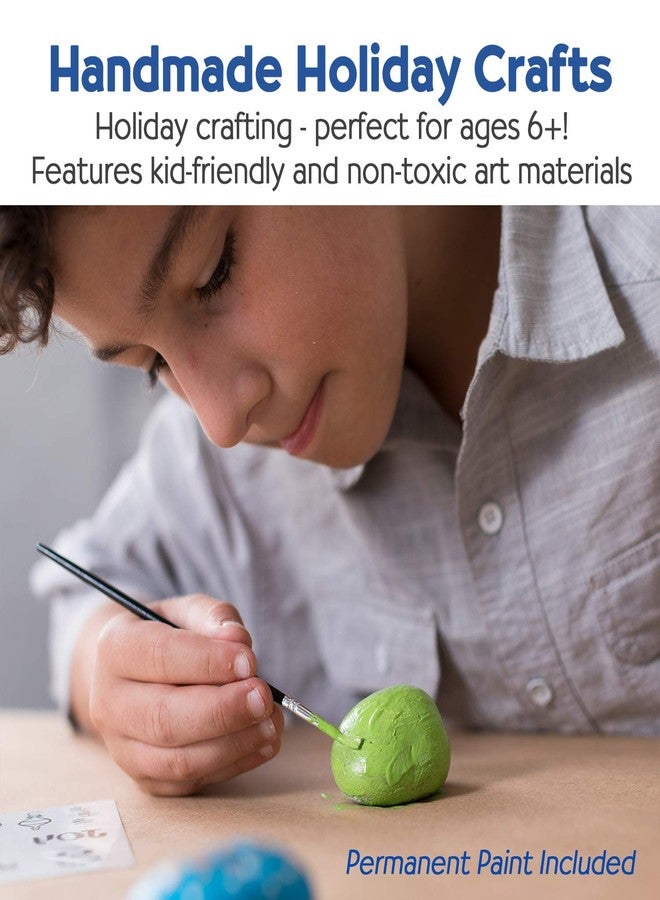 Creativity for Kids Holiday Hide & Seek Rock Painting Kit | Paint, Decorate & Hide 10 Festive Rocks | DIY Christmas Craft Kit for Kids to Inspire Creativity & Kindness (Ages 6+) - Image 4