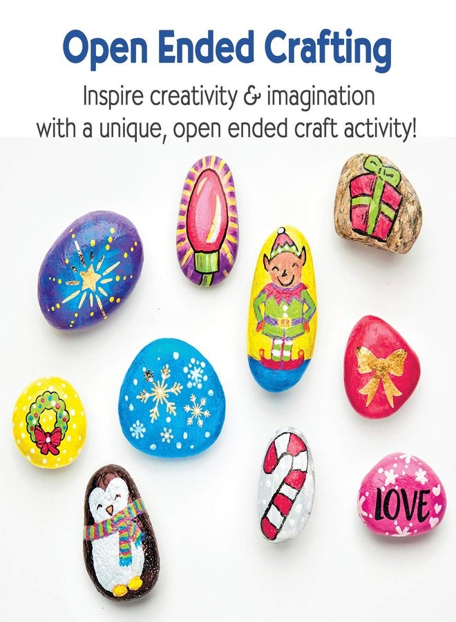 Creativity for Kids Holiday Hide & Seek Rock Painting Kit | Paint, Decorate & Hide 10 Festive Rocks | DIY Christmas Craft Kit for Kids to Inspire Creativity & Kindness (Ages 6+) - Image 3