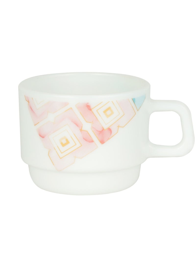 Opalware Cup & Saucer 12Pcs White Tea Cup Set DC2250