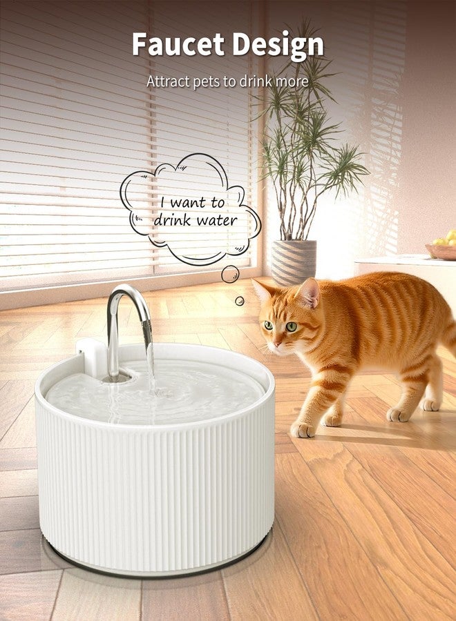 Kenepet Ceramic Cat Water Fountain, 2.2L/74oz Automatic Pet Water Fountain, Cat Dispenser Ideal for Cats, Dogs and Multiple Pets - Image 5