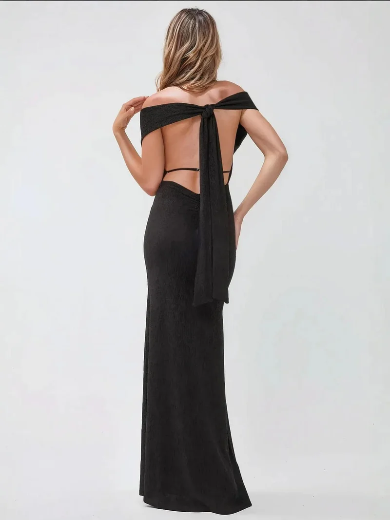 HICCUP Maxi Dress with Heart Collar