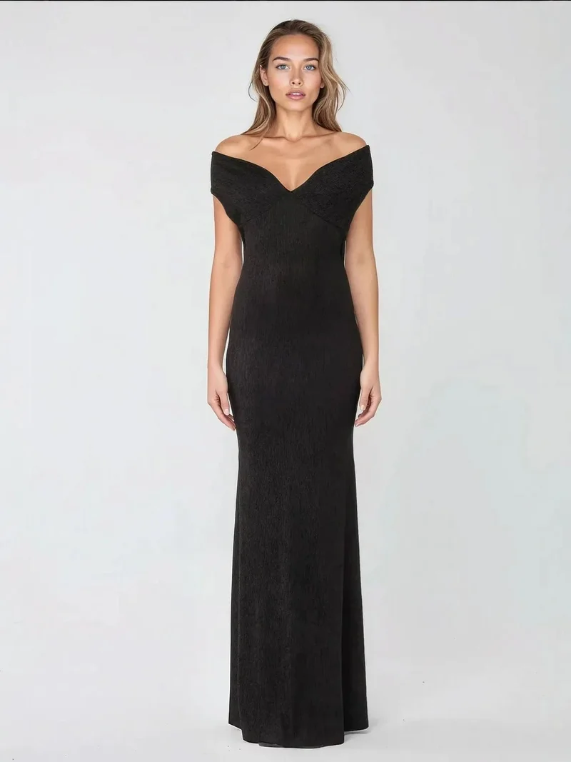 HICCUP Maxi Dress with Heart Collar