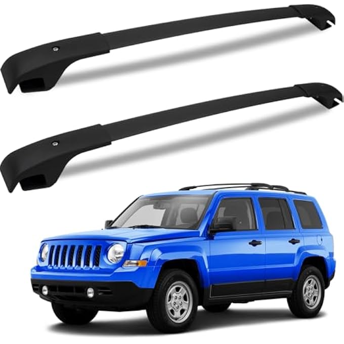 rayihni Roof Rack Cross Bars Compatible with Jeep Patriot 2007-2017, Aluminum Roof Rails Crossbars Cargo Bars Rooftop Canoe Bike Kayak Car Snowboard Luggage Racks Carrier. - Image 1
