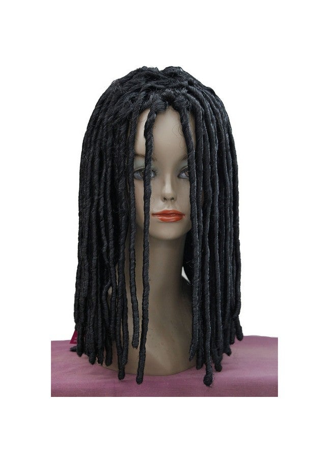 Lydell Twist Hair Crotchet Braids Wigs Synthetic Dreadlocks Braids Hair Wig (Black) - Image 2