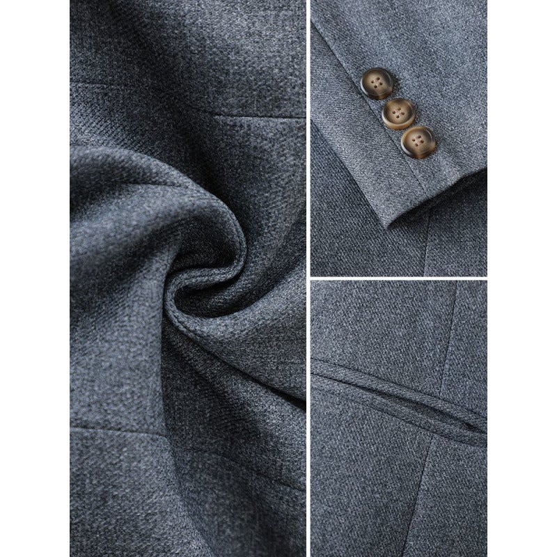 Professional Suit Set For Women, Style, Elegant Formal Workwear, Gray Ladies' Blazer - Image 3