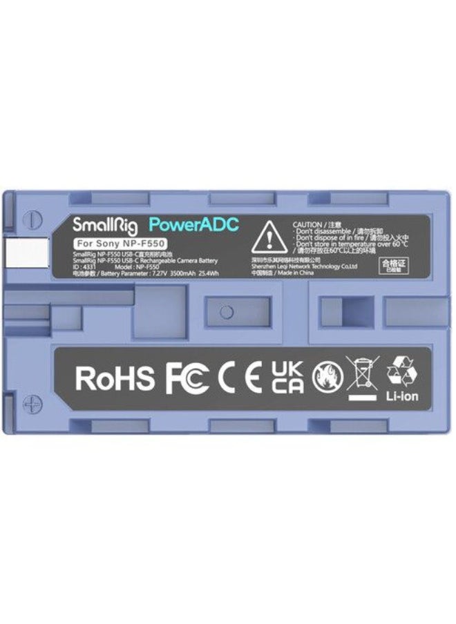 SMALLRIG SmallRig L-Series/NP-F550 USB-C Rechargeable Camera Battery  - Image 3