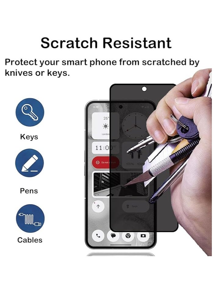 Muzz - Privacy Screen Protector for Nothing CMF Phone 1 [2 Pack] Anti-Spy Tempered Glass Film 9H Hardness Anti Scratch Anti Fingerprint Bubble-Free Anti-Spy Screen Protector for Nothing CMF Phone 1 - Image 1