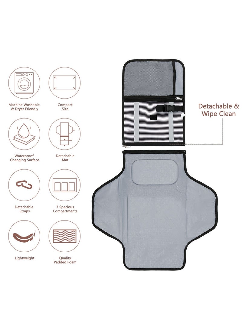 RedMapleTEK Foldable Diaper Bag for Going Out, Portable Baby Changing Pad - Image 4