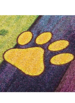 Generic 40*60cm Home Rainbow Series Entrance Door Mat Porch Dust-proof Wear-resistant Floor Mat Home Entrance Stepping Mat Dog Paw Print (wipe your paws-1)  - Image 4