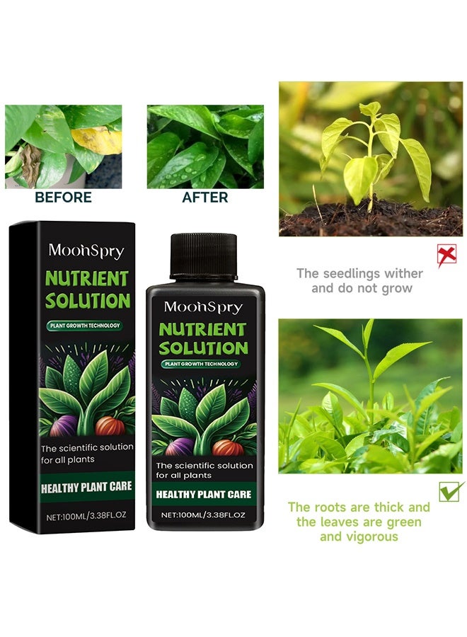 مونسبري محلول المغذيات النباتية 100 مل - سماد سائل طبيعي ونباتي - أسمدة نباتية نباتية ، محلول مغذي - محسن نمو النبات لجميع نباتات الأوراق التربة والنباتات والزراعة المائية والعناية بالحدائق - Image 1