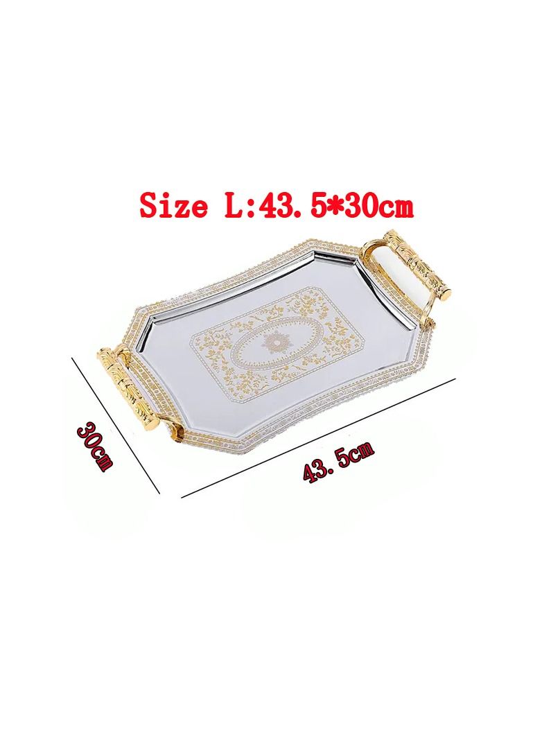 1-Piece Stainless Steel Storage Tray,Jewelry Display Plate Hotel Restaurant Serving Dish Plate - Image 2