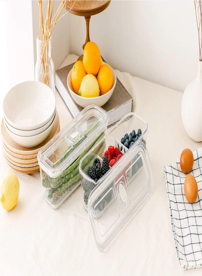 Prepara Latchlok Click 6.2 Cup Food Storage Container with Raiser & Divider, Oat - Image 2