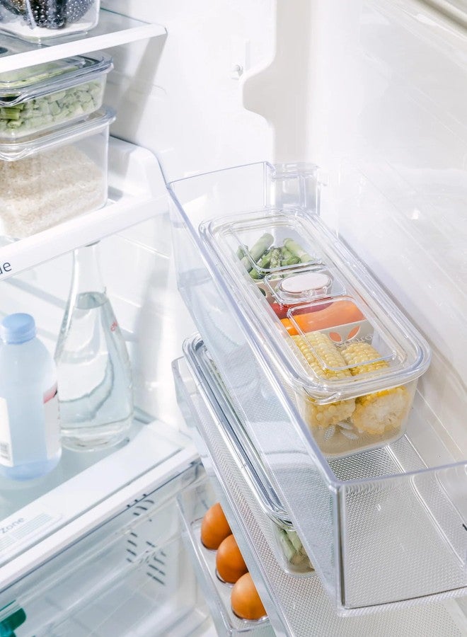 Prepara Latchlok Click 6.2 Cup Food Storage Container with Raiser & Divider, Oat - Image 4