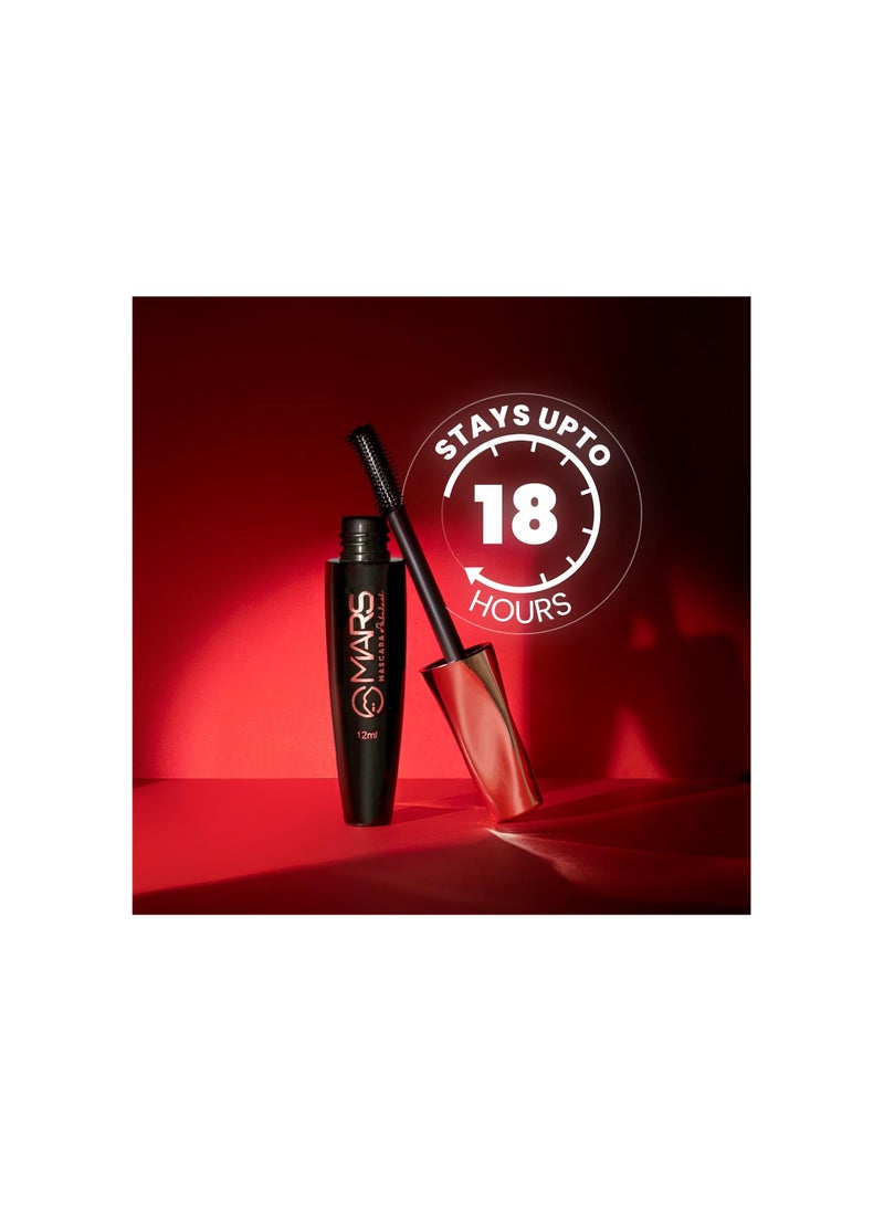 Mars - MARS Fabulash Volumising Mascara | Up to 18 Hours Stay | Waterproof with Intense Jet Black Color (12ml) (Black) - Image 1