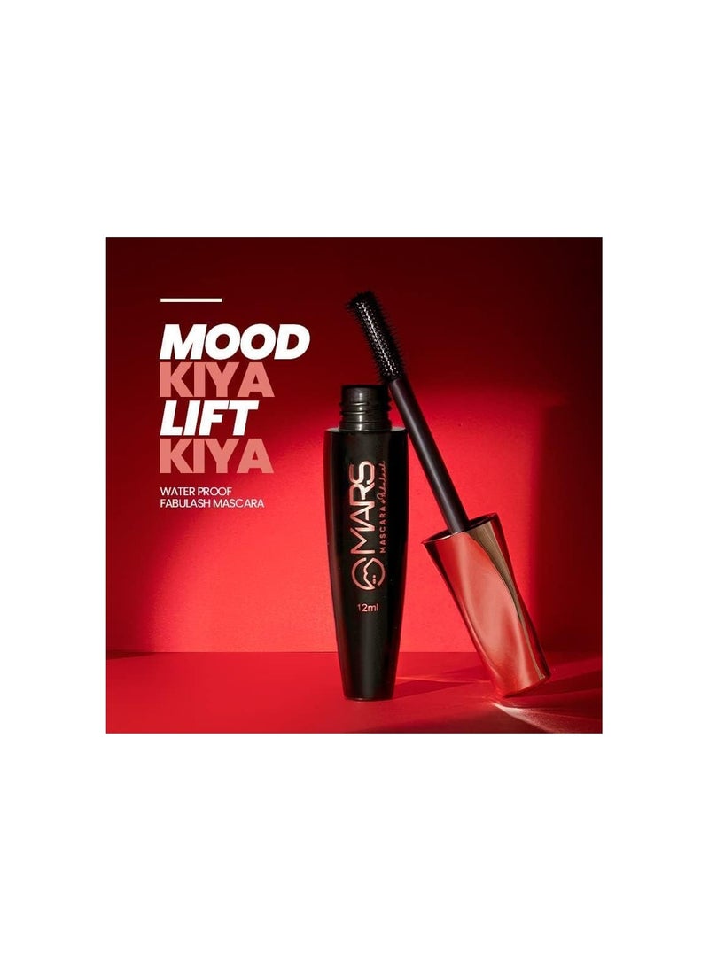 Mars - MARS Fabulash Volumising Mascara | Up to 18 Hours Stay | Waterproof with Intense Jet Black Color (12ml) (Black) - Image 1