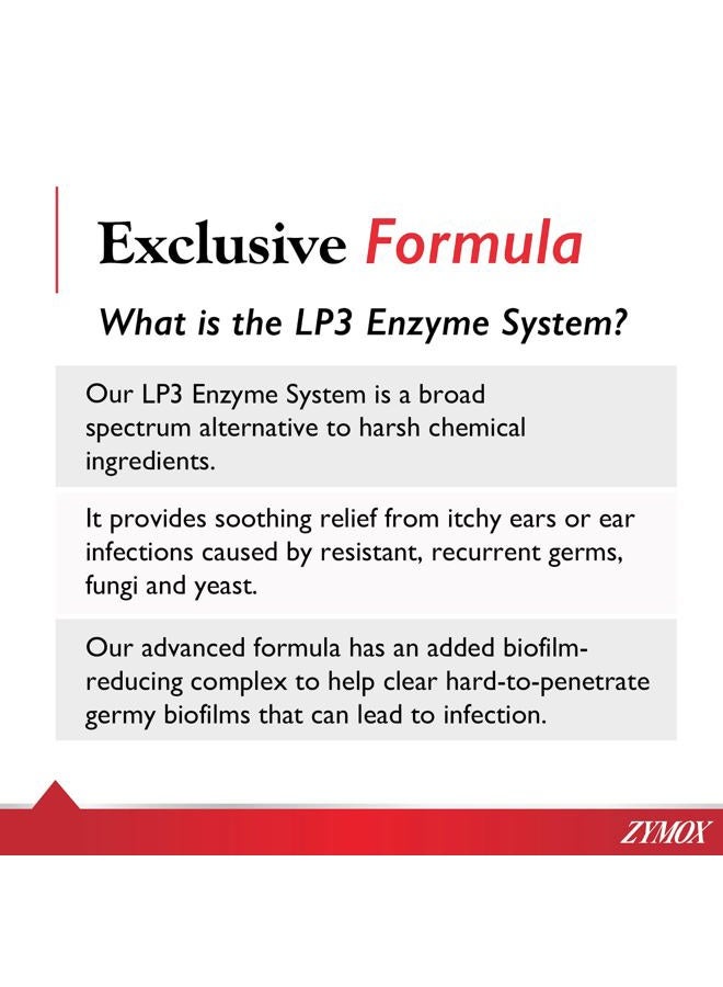 Zymox Advanced Formula Otic Plus Enzymatic Ear Solution for Dogs and Cats with 1% Hydrocortisone, 1.25oz - Image 4