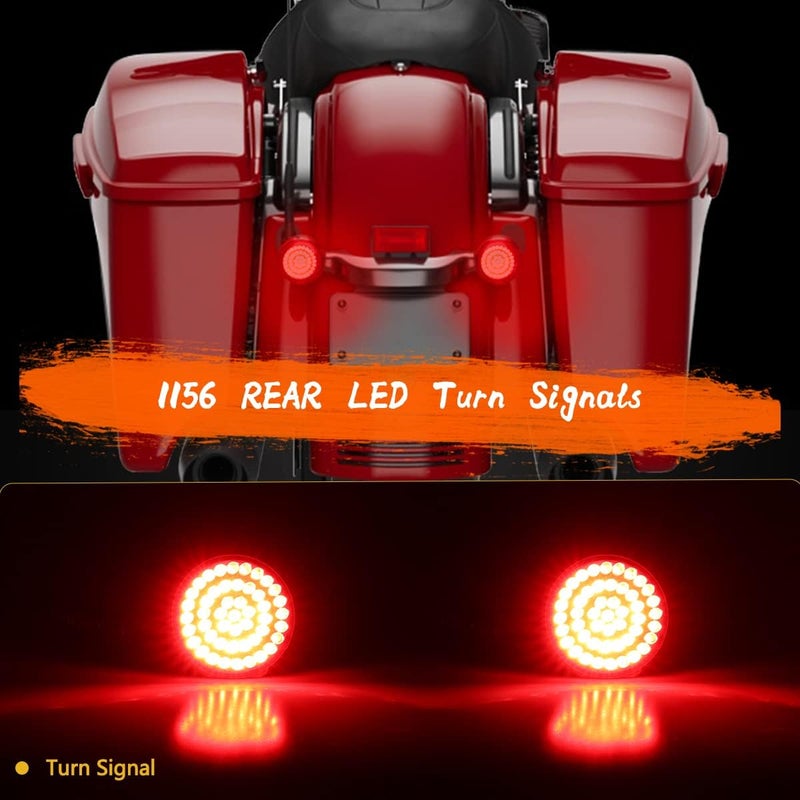 MotoParAcc 1157 Front & 1156 Rear LED Turn Signal Lights - Image 5