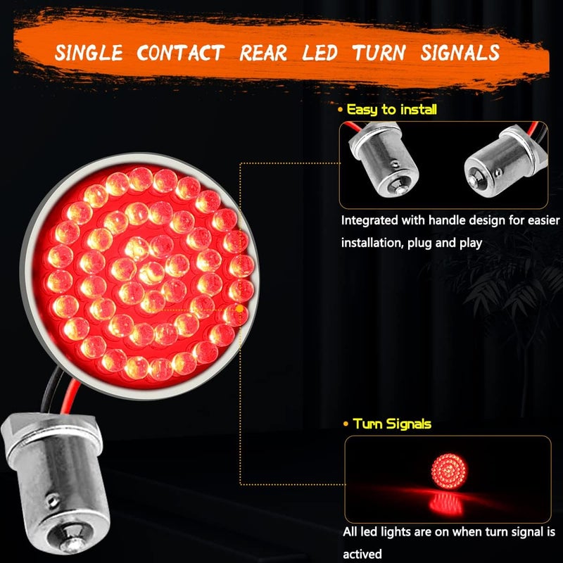 MotoParAcc 1157 Front & 1156 Rear LED Turn Signal Lights - Image 3