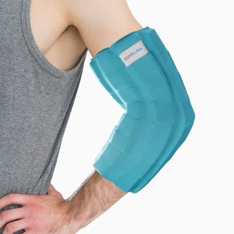 Comfcube Comfcube Elbow Ice Pack for Tendonitis Tennis Elbow 2 Hours Long Lasting Cold Compression Flexible Ice Pack Wrap Sleeve Pain Relief for Golfers Arm Arthritis Injuries Swelling Bursitis