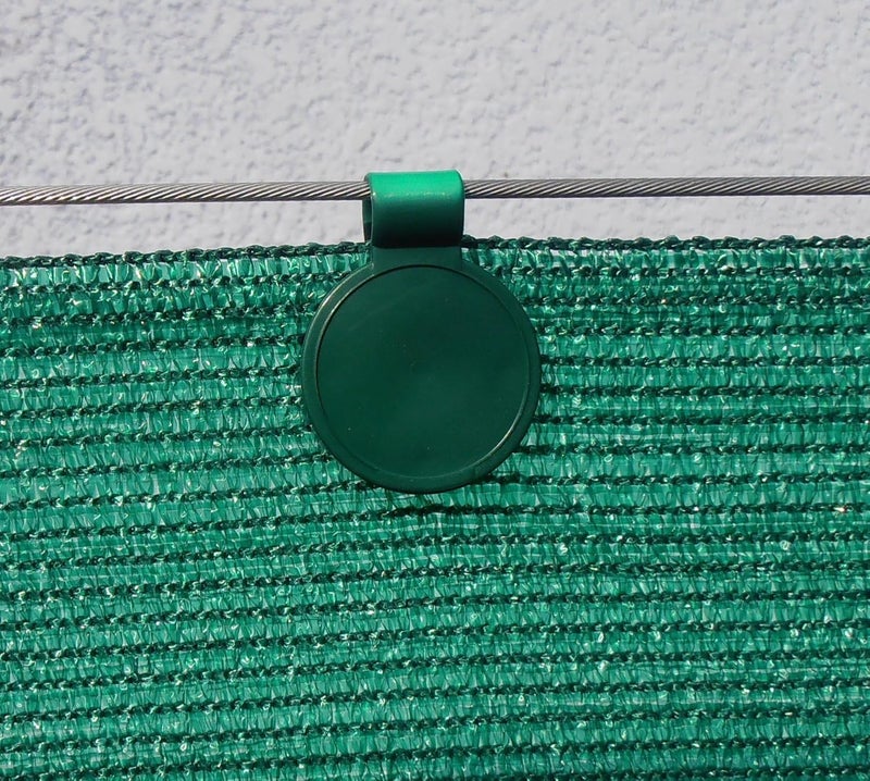 edenvista Shade Cloth Plastic Clips, UV Treated | 20 Pack, Color Green - Image 2