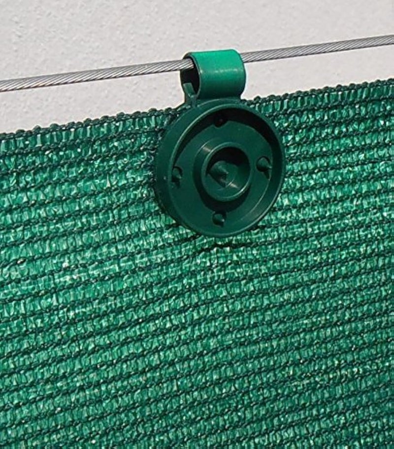edenvista Shade Cloth Plastic Clips, UV Treated | 20 Pack, Color Green - Image 1