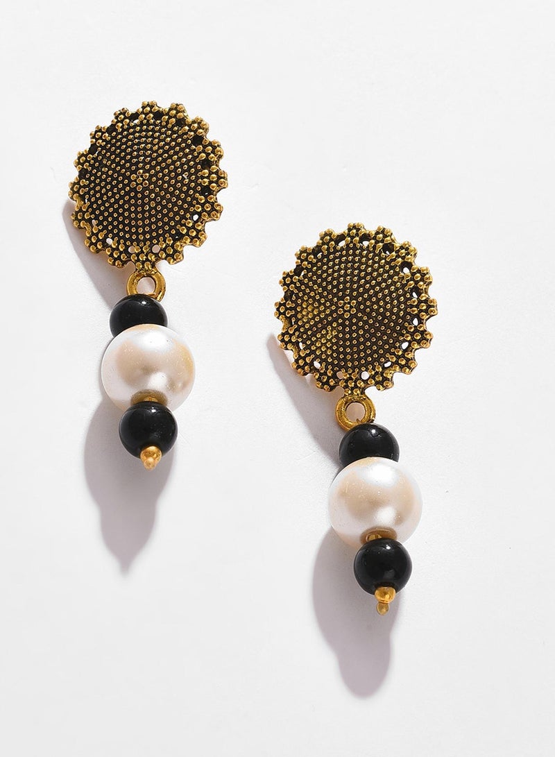 SOHI White Beaded Artificial Jewellery Set - Image 4