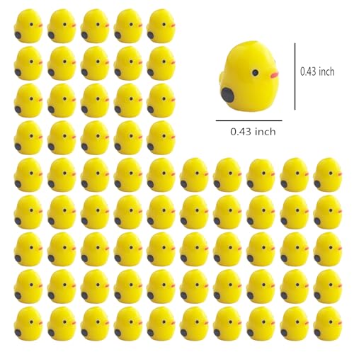 Jxpinet 200 Pcs Mini Chick Garden Decor Mini Chicks Figurines Miniature Moss Landscape DIY Terrarium Crafts Ornament for Miniature Home Fairy Garden Dcor - Image 3