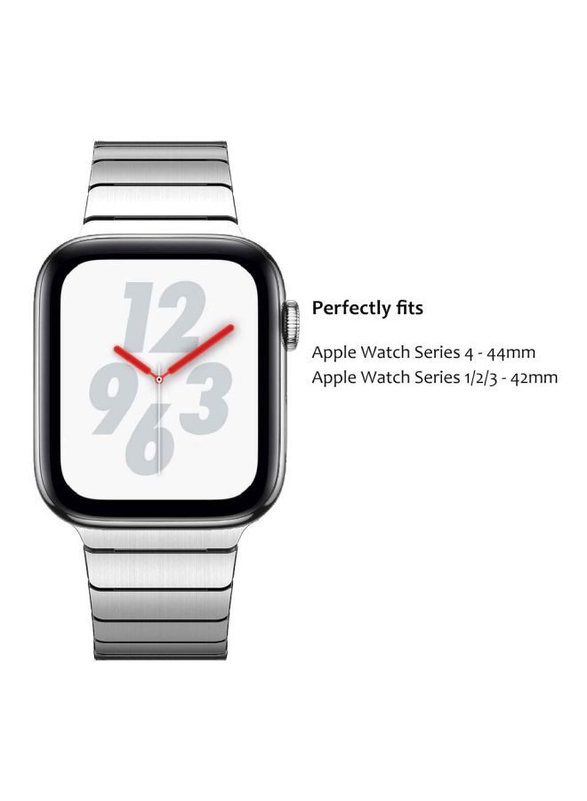 NIBEMINENT Replacement Band For Apple Watch 44mm Series 4 Silver - Image 2