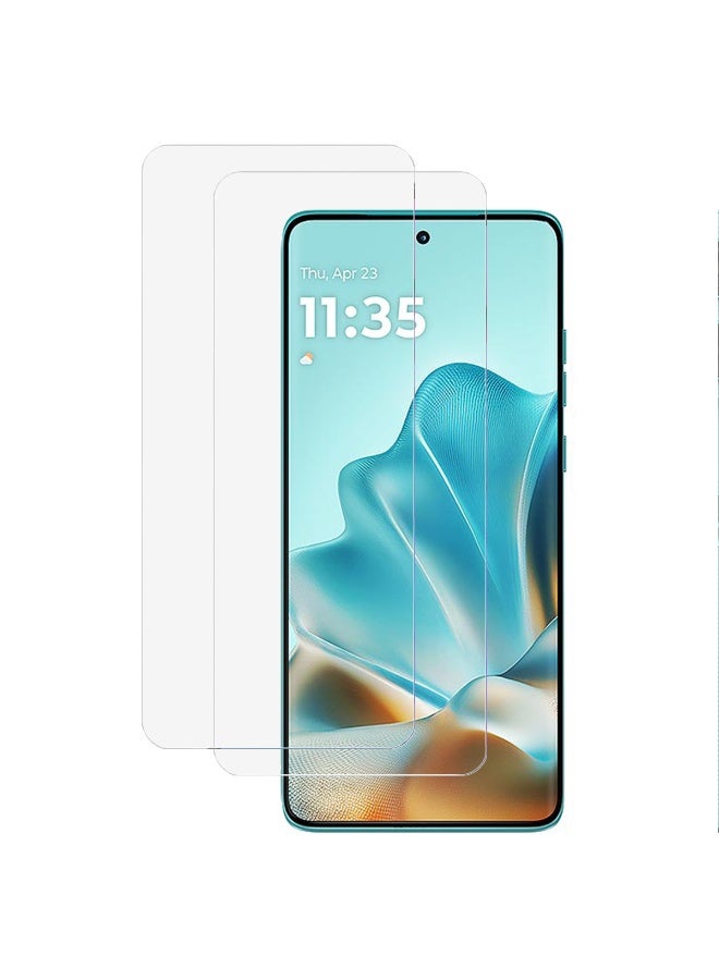 SanHu 2 Piece Pack for Motorola Edge 60 Fusion Screen Protector - Full Coverage Delicate Touch Tempered Glass Screen Protector for Motorola Edge 60 Fusion，Clear - Image 1