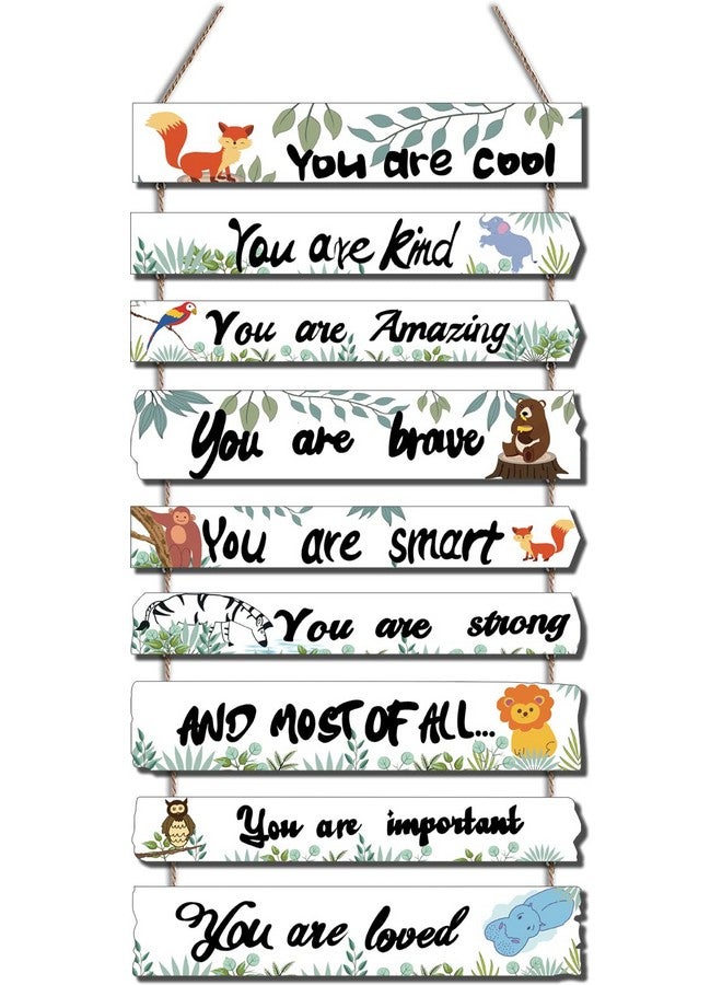 JEVUVU Woodland Nursery Room Decor for Baby Bedroom - Jungle Safari Animal Theme Wall Decor for Toddler Boy or Girl - Colorful Elephant Giraffe Lion Forest Wall Art Decorations - Image 1
