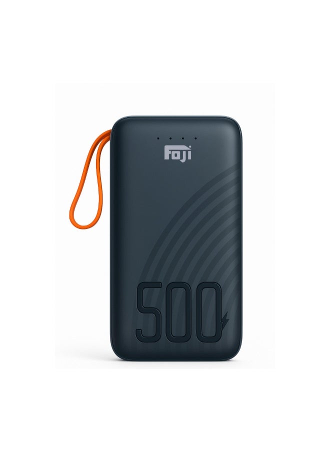 🔋 50000mAh Ultra High-Capacity Power Bank with 22.5W Fast Charging, Built-in Cables, LED Display & Camping Light – Ideal for Travel & Emergencies