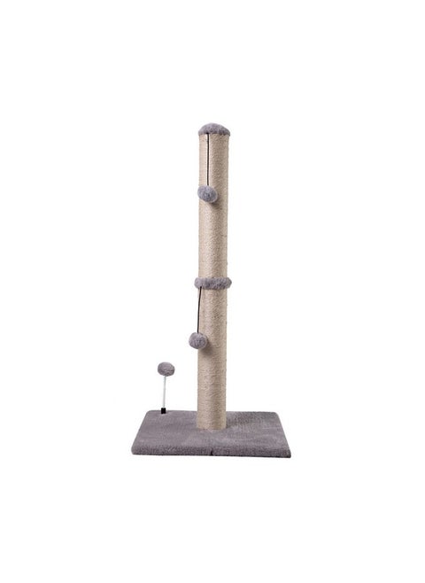 MECOOL 34“ Tall Cat Scratching Post Premium Basics Kitten Scratcher Sisal Scratch Posts Trees with Hanging Ball for Indoor Cats, Gray