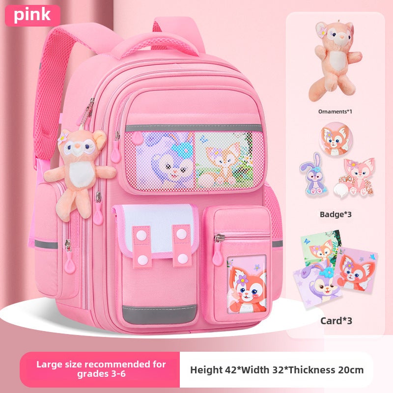 Kids 2023 Ergonomic Spine Care BackpackLarge Dream Pink [send ornaments + badges + cards] Large Dream Pink [send ornaments + badges + cards] 