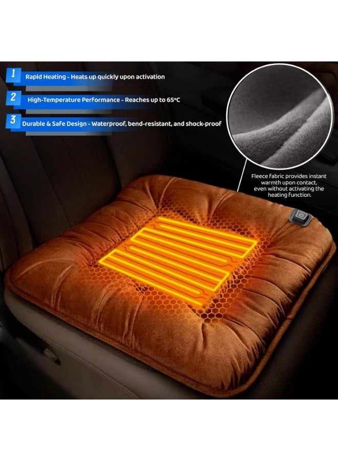 USB Heated Seat Cushion with 3 Heat Settings, Heated Office Chair,Fast Warming up to 65°C, Water-Resistant Pad for Office, Home Sofa and Travel. - Image 4
