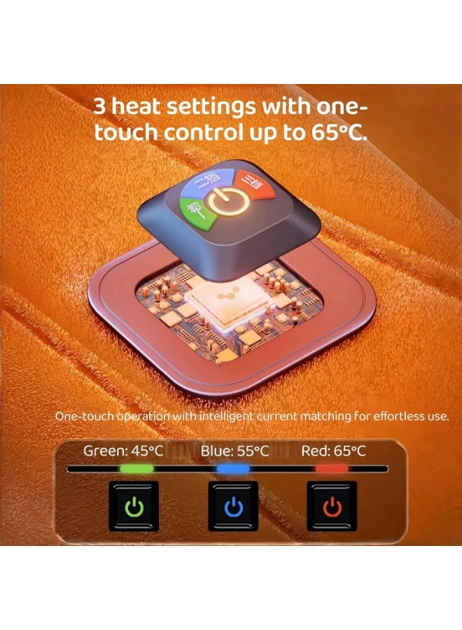 USB Heated Seat Cushion with 3 Heat Settings, Heated Office Chair,Fast Warming up to 65°C, Water-Resistant Pad for Office, Home Sofa and Travel. - Image 3