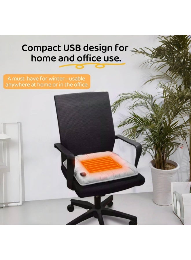 USB Heated Seat Cushion with 3 Heat Settings, Heated Office Chair,Fast Warming up to 65°C, Water-Resistant Pad for Office, Home Sofa and Travel. - Image 5