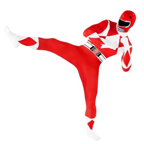 Morphsuits بدلة مورف سوت باور رينجرز، بدلات باور رينجر للبالغين، بدلات باور رينجر الحمراء، بدلة باور رينجر للرجال البالغين، بدلة باور رينجر للبالغين، بدلة رينجر الحمراء للبالغين M - Image 5